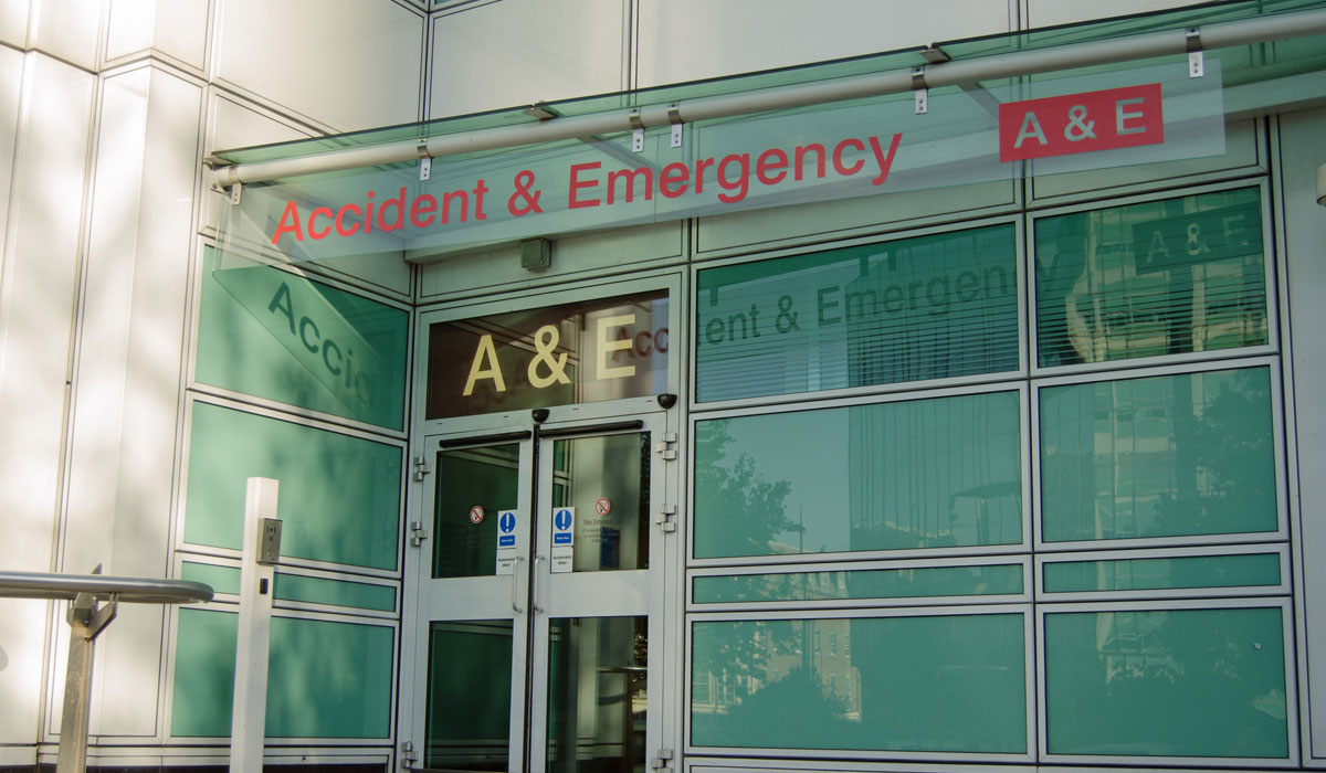 Hospital Emergency Dept entrance