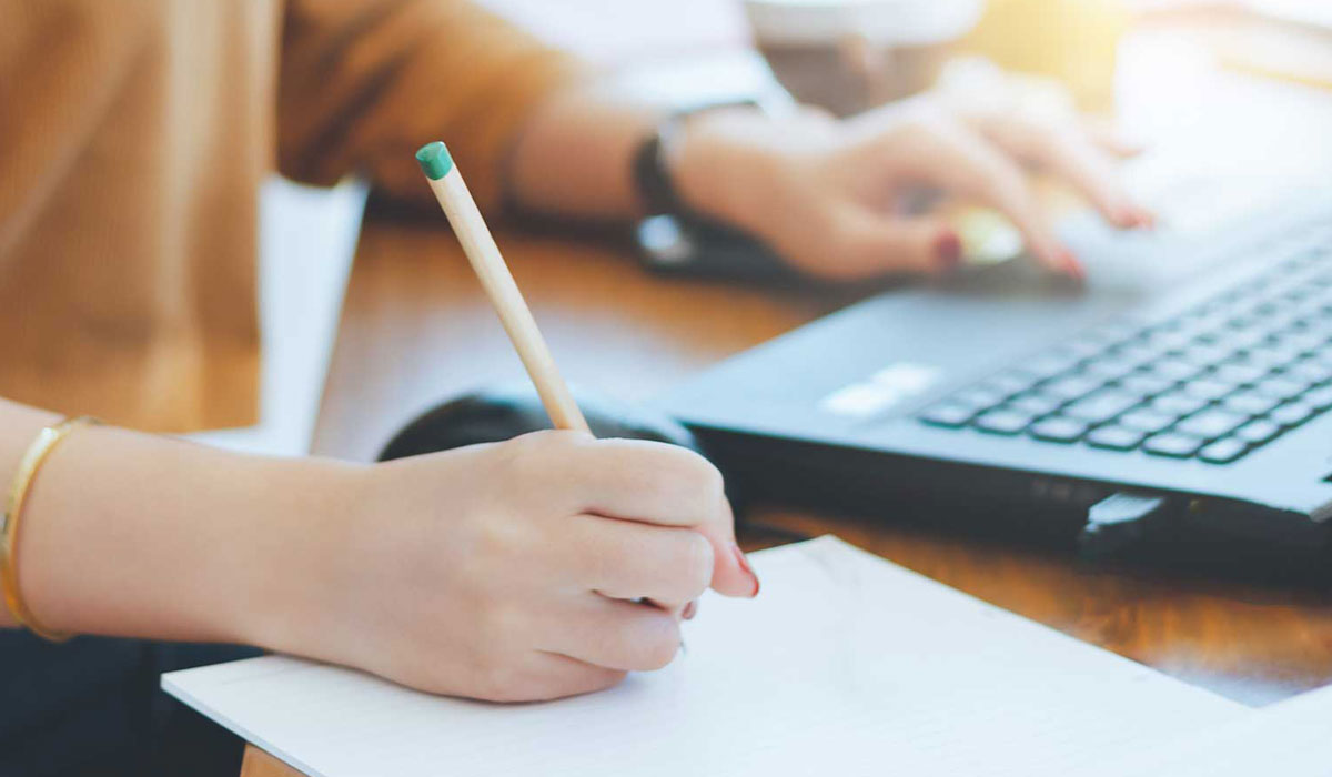 Pharmacist researching