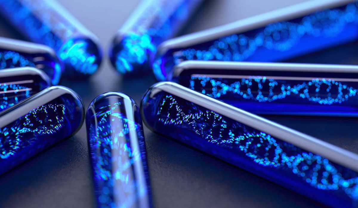 DNA strands in test tubes